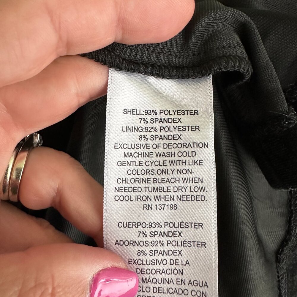 2/$30 NWT Danielle Bernsten Velvet Mini Ruffle Apron Cocktail LBD #A1591- 92 - Picture 7 of 9